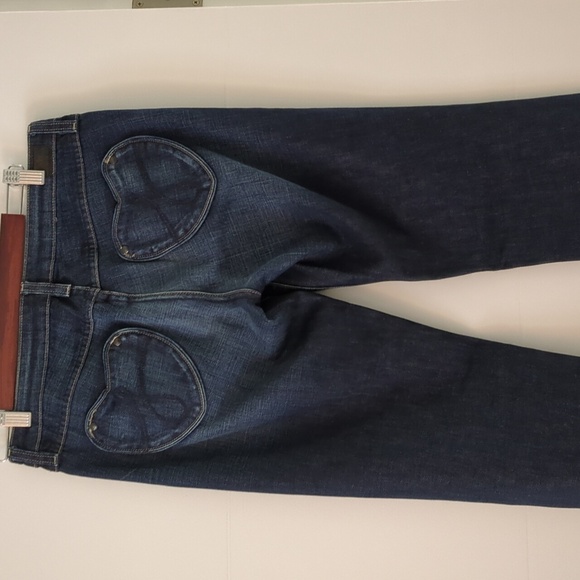 The Cali by Juicy Couture Y2K Boot Leg Dark Blue Women's Jeans Heart Pockets 29 - Picture 4 of 8